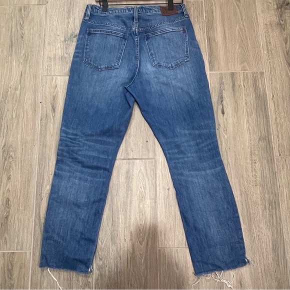 Madewell Jeans The High Rise Slim Boy Distressed Fray Hem Boyfriend Trend Casual - Picture 4 of 12